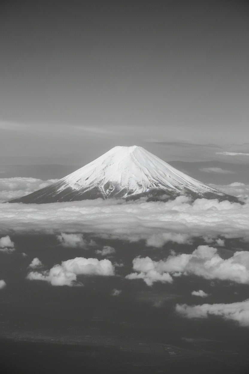 Fuji San from the airplane